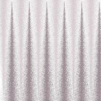 A white and silver striped curtain with a pattern vector