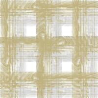 A gold and white plaid fabric with a pattern vector