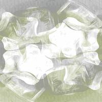 Abstract background with white and green shapes vector