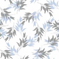 A blue and gray leaf pattern on a white background vector