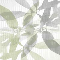 A green and white abstract pattern with leaves vector