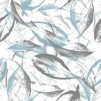 A blue and gray leaf pattern on a white background vector