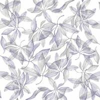 A pattern with purple leaves on a white background vector