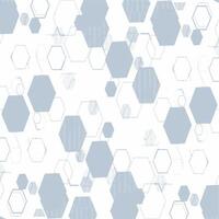 A blue and white hexagon pattern background vector