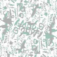 A pattern with graffiti and words on it vector