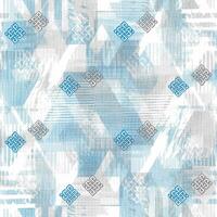 A blue and white geometric pattern with geometric shapes vector