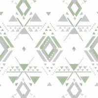 A green and white geometric pattern with triangles vector