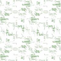 A green and white pattern with various symbols vector