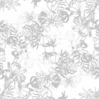 A floral pattern in gray and white vector