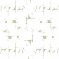 A white and green pattern with various shapes vector