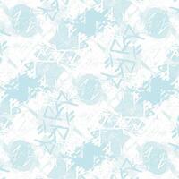 A blue and white pattern with a geometric design vector