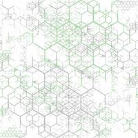 Abstract seamless pattern with hexagons and lines vector