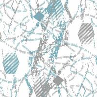 A blue and white pattern with many different shapes vector