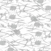 A gray and white background with a tree and flowers vector