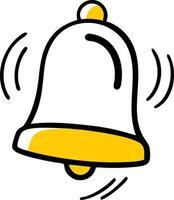 Ringing bell to communicate alerts, notifications, reminders or special events vector