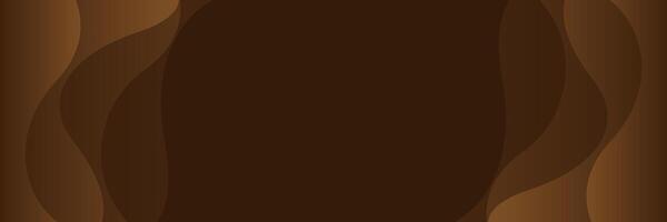 Abstract dark brown fluid wave banner background. Dynamic design. Template banner background vector