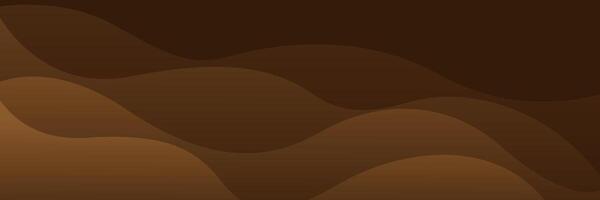 Chocolate abstract fluid wave banner background. Dynamic design. Template banner background vector