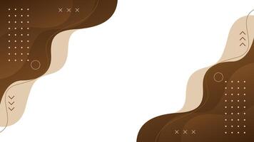 Abstract brown geometric template banner background vector