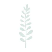Blue branch with leaves vector
