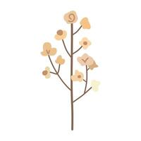 a tree with flowers and leaves on it vector