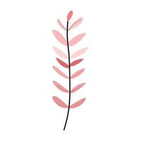 a pink and black leaf on a white background vector