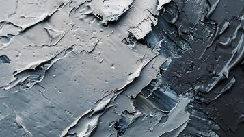 Grayscale Texture with Thick Paint Strokes CloseUp Background photo