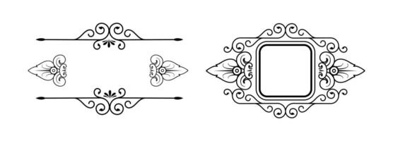 Set of retro vintage graphic design elements for frame, labels, logo symbols and ornamental on white background. vector