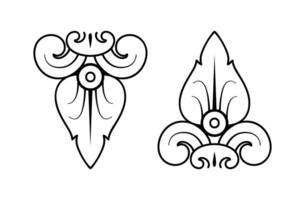 Set of retro vintage graphic design elements for frame, labels, logo art symbols and ornamental on black colour. vector