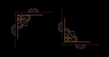 Abstract ornamental frame design corner art vector