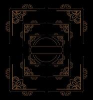 Abstract ornamental frame design vector