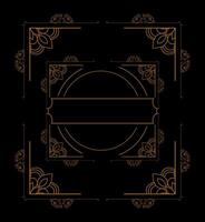 Abstract ornamental frame design art vector