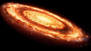 Astronomical object resembling a spiral galaxy in space depicted artistically photo