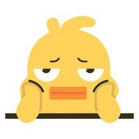 duck with a bored face vector