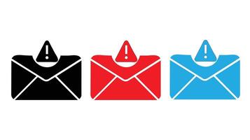 Spam Email Icon set, Design Spam Icon Style vector