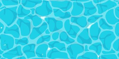 Calm sea water ripple surface with sunlight reflections in cartoon style game texture top view vector