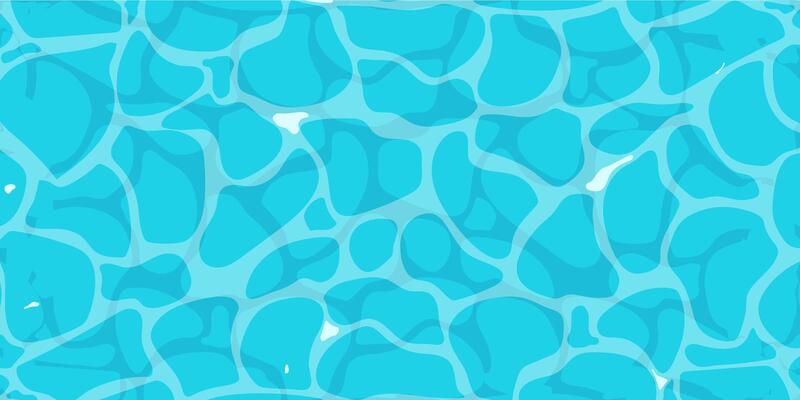 Calm sea water ripple surface with sunlight reflections in cartoon style game texture top view
