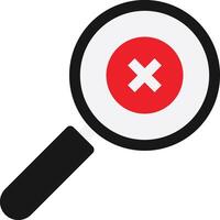 Search Find Magnifier Rejected vector