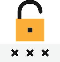 Password Security Rejected Lock vector