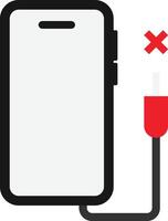 Charger Plug Rejected Data vector