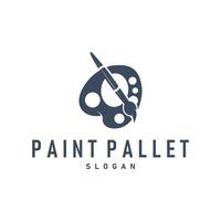 logo design paint palette board illustration concept design product brand template vector