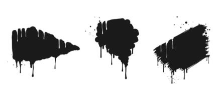 Abstract background. spray paint graffiti banners and ink splashes, ink blots.Spray Paint Element isolated on White Background vector