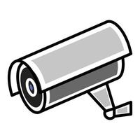 CCTV security camera. Symbol of surveillance and security. Relevant to represent the concept of security, monitoring and surveillance in various digital and print media vector