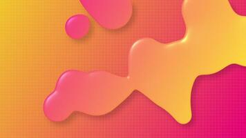 Vibrant and dynamic abstract liquid background with fluid morphing blob shapes and a smooth color gradient of warm colors. Fresh energetic playful background for social media and branding. video