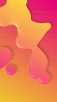 Vibrant abstract liquid background with fluid morphing blob shapes and a smooth color gradient of warm colors. Fresh energetic playful background for social media and branding. video