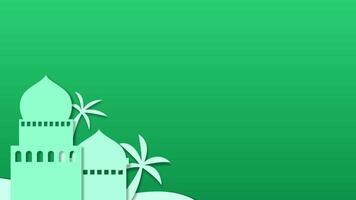 Arabic mosque background animation with empty space for text video