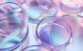 Soft pastel colors create abstract circular patterns photo