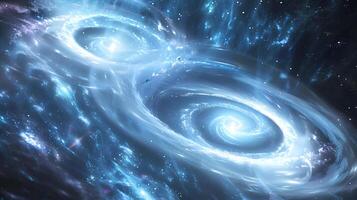 Computergenerated image of a swirling galaxy in outer space photo