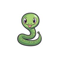 A cartoon snake with a smile on its face vector