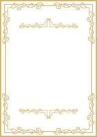 Elegant Ornamental Frame Design with Filigree Border and Classic Element. vector