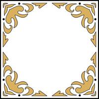 Classic Border Frame Design with Ornamental Filigree Element for Stunning Style. vector